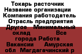 Токарь-расточник › Название организации ­ Компания-работодатель › Отрасль предприятия ­ Другое › Минимальный оклад ­ 30 000 - Все города Работа » Вакансии   . Амурская обл.,Магдагачинский р-н